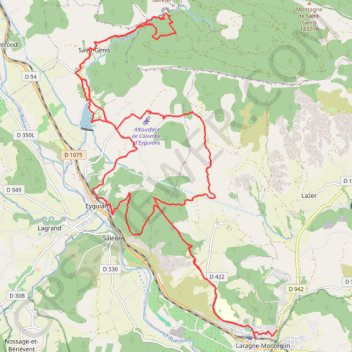 Itinéraire Laragne, distance, dénivelé, altitude, carte, profil, trace GPS