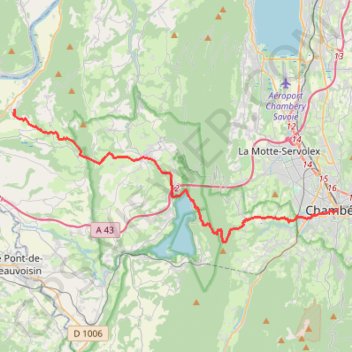Itinéraire De Chambéry à Champagneux, distance, dénivelé, altitude, carte, profil, trace GPS