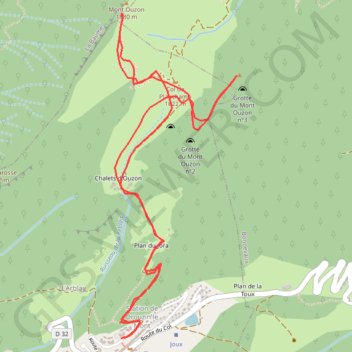 Itinéraire Mont Ouzon, distance, dénivelé, altitude, carte, profil, trace GPS