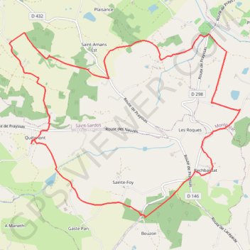 Itinéraire Quittimont, une église traditionnelle à clocher-mur - Pays de la vallée du Lot, distance, dénivelé, altitude, carte, profil, trace GPS