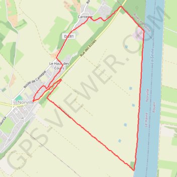 Itinéraire Norville, distance, dénivelé, altitude, carte, profil, trace GPS