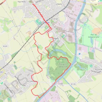 Itinéraire Santes, distance, dénivelé, altitude, carte, profil, trace GPS