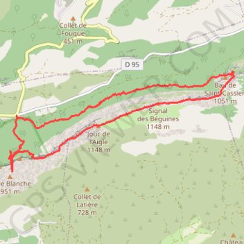 Itinéraire La Sainte Baume - Le Signal Est, distance, dénivelé, altitude, carte, profil, trace GPS