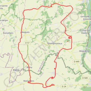 Itinéraire 12/01/24 LF9154 (15:34) LF9154 (16:34), distance, dénivelé, altitude, carte, profil, trace GPS