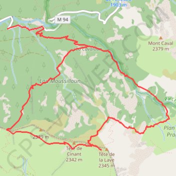 Itinéraire Baisse de Férisson-Tête de la Lave, distance, dénivelé, altitude, carte, profil, trace GPS