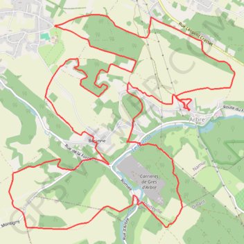 Itinéraire Corrid’Arbre, distance, dénivelé, altitude, carte, profil, trace GPS