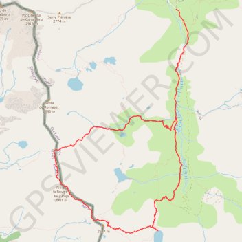 Itinéraire Pic de la Rouge et étang de Médecourbe, distance, dénivelé, altitude, carte, profil, trace GPS