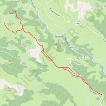 Itinéraire Sommet 932 (Chapelle St Sauveur) depuis le col de Bilgoza, distance, dénivelé, altitude, carte, profil, trace GPS