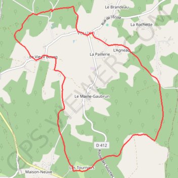 Itinéraire 16-225, distance, dénivelé, altitude, carte, profil, trace GPS