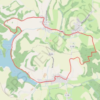 Itinéraire Lecey baie d'Orbigny, distance, dénivelé, altitude, carte, profil, trace GPS