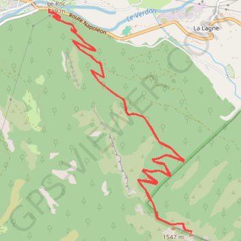Itinéraire Crête de Destourbes (Castellane), distance, dénivelé, altitude, carte, profil, trace GPS
