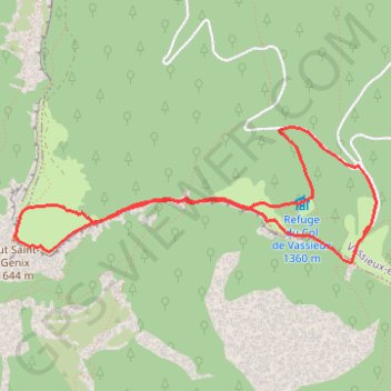 Itinéraire But Saint-Genix - Col de Vassieux, distance, dénivelé, altitude, carte, profil, trace GPS