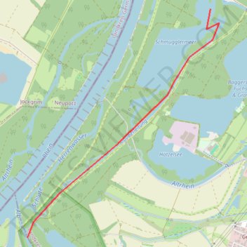 Itinéraire Albüberlaufkanal, distance, dénivelé, altitude, carte, profil, trace GPS