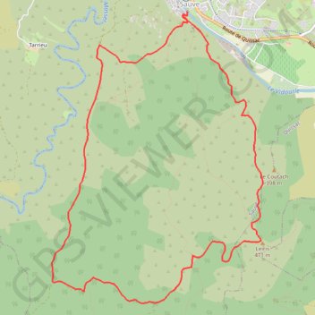 Itinéraire Sauve - Coutach - Mer des Rochers, distance, dénivelé, altitude, carte, profil, trace GPS
