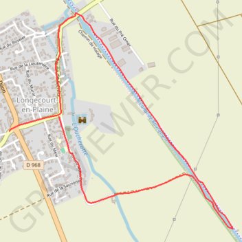 Itinéraire Longecourt canal, distance, dénivelé, altitude, carte, profil, trace GPS