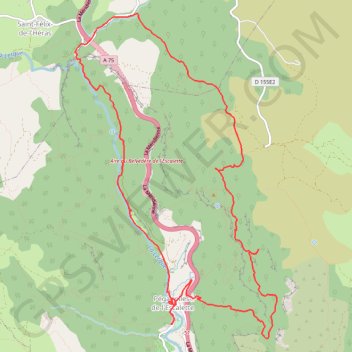 Itinéraire Rando L'escalette, distance, dénivelé, altitude, carte, profil, trace GPS
