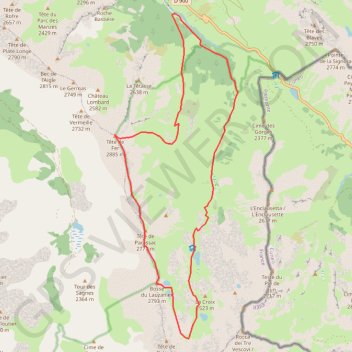 Itinéraire Sur le fil des crêtes de Parassac, distance, dénivelé, altitude, carte, profil, trace GPS
