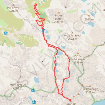 Itinéraire Le Turon de Néouvielle, distance, dénivelé, altitude, carte, profil, trace GPS