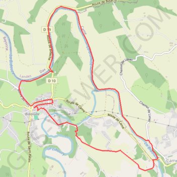 Itinéraire Châteaux et Bidouze à Bidache, distance, dénivelé, altitude, carte, profil, trace GPS