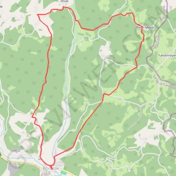 Itinéraire Sentier de Borrèze (canton de Salignac-Eyvigues), distance, dénivelé, altitude, carte, profil, trace GPS