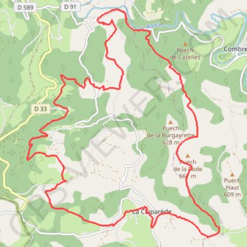 Itinéraire La Claparede, distance, dénivelé, altitude, carte, profil, trace GPS