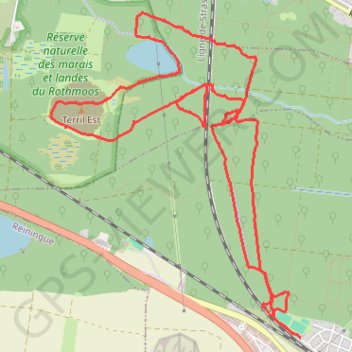 Itinéraire Réserve naturelle du marais et landes du Rothmoos, distance, dénivelé, altitude, carte, profil, trace GPS