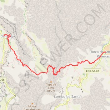 Itinéraire Cha de Igreja - Cha de Pedras, distance, dénivelé, altitude, carte, profil, trace GPS