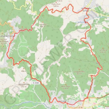 Itinéraire Grimaud la Garde Freinet Plan de la Tour Grimaud, distance, dénivelé, altitude, carte, profil, trace GPS