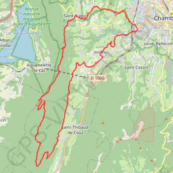 Itinéraire Le Mont Grêle depuis Cognin, distance, dénivelé, altitude, carte, profil, trace GPS
