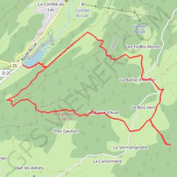 Itinéraire Les champs, distance, dénivelé, altitude, carte, profil, trace GPS