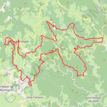 Itinéraire La vallée de la Besbre, distance, dénivelé, altitude, carte, profil, trace GPS