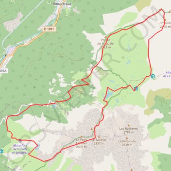 Itinéraire Grand Galbert et Taillefer sur 2 jours, distance, dénivelé, altitude, carte, profil, trace GPS