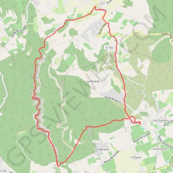Itinéraire Joucas-Moulins de Véroncle, distance, dénivelé, altitude, carte, profil, trace GPS