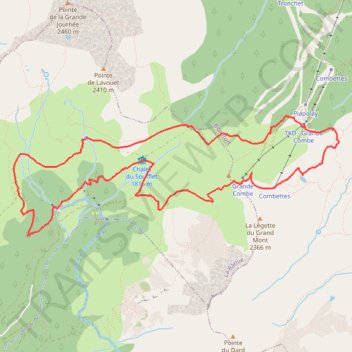 Itinéraire Refuge des Arolles, distance, dénivelé, altitude, carte, profil, trace GPS