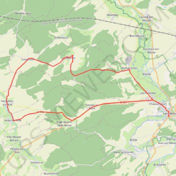 Itinéraire Le vent des forêts - Saint-Mihiel, distance, dénivelé, altitude, carte, profil, trace GPS