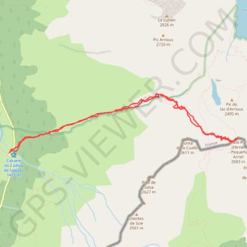 Itinéraire Petit Arriel, distance, dénivelé, altitude, carte, profil, trace GPS