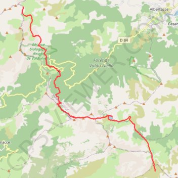 Itinéraire GR20 Ciottulu di i Mori - Manganu, distance, dénivelé, altitude, carte, profil, trace GPS