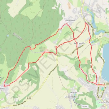 Itinéraire Lac de Paladru - Plaine de Blaune bis, distance, dénivelé, altitude, carte, profil, trace GPS