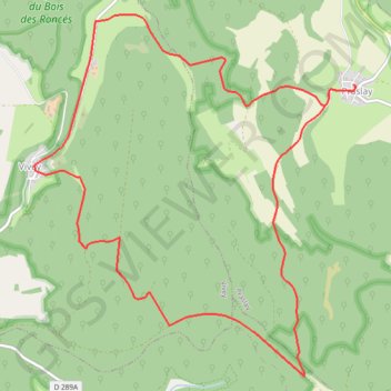 Itinéraire Praslay - la croix au loup, distance, dénivelé, altitude, carte, profil, trace GPS