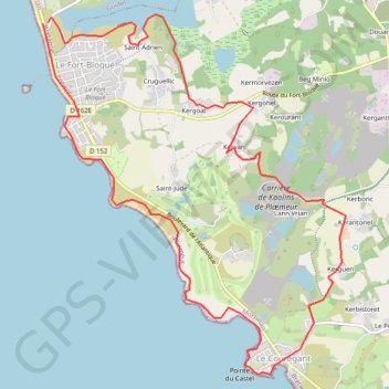 Itinéraire Randonnée à Ploemeur, distance, dénivelé, altitude, carte, profil, trace GPS
