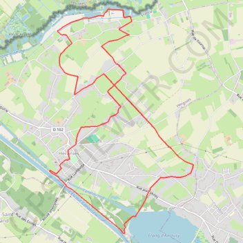 Itinéraire Entre terre et eaux - Hergnies, distance, dénivelé, altitude, carte, profil, trace GPS