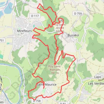 Itinéraire A l'assaut du Saint Romain, distance, dénivelé, altitude, carte, profil, trace GPS