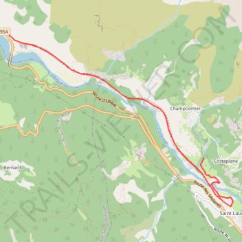 Itinéraire RocheRousse-Cstebelle, distance, dénivelé, altitude, carte, profil, trace GPS