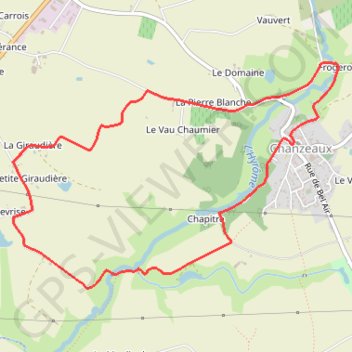 Itinéraire Sentier des coteaux - Chanzeaux, distance, dénivelé, altitude, carte, profil, trace GPS