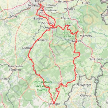 Itinéraire Track no: 1, distance, dénivelé, altitude, carte, profil, trace GPS