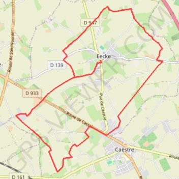 Itinéraire Circuit du Klockhuis - Eecke, distance, dénivelé, altitude, carte, profil, trace GPS