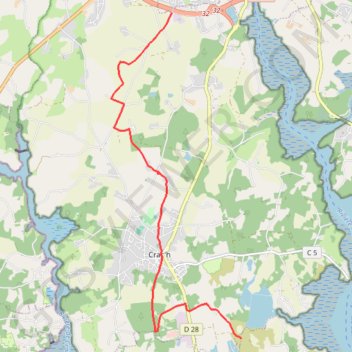 Itinéraire Tour du Golfe du Morbihan - Crac'h, distance, dénivelé, altitude, carte, profil, trace GPS