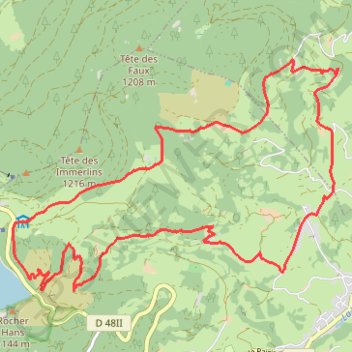 Itinéraire Les Mérelles, distance, dénivelé, altitude, carte, profil, trace GPS