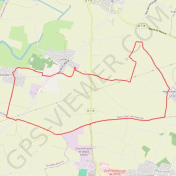 Itinéraire Marche à Luché, distance, dénivelé, altitude, carte, profil, trace GPS