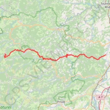 Itinéraire Valence - Arcens, distance, dénivelé, altitude, carte, profil, trace GPS